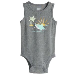 Baby Jumping Beans Sleeveless Romper - Gray Shark
